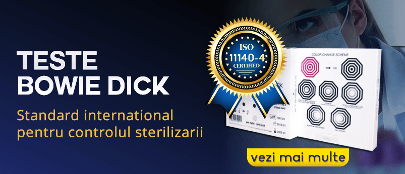 Test Bowie Dick pentru verificarea eficientei sterilizarii la autoclav